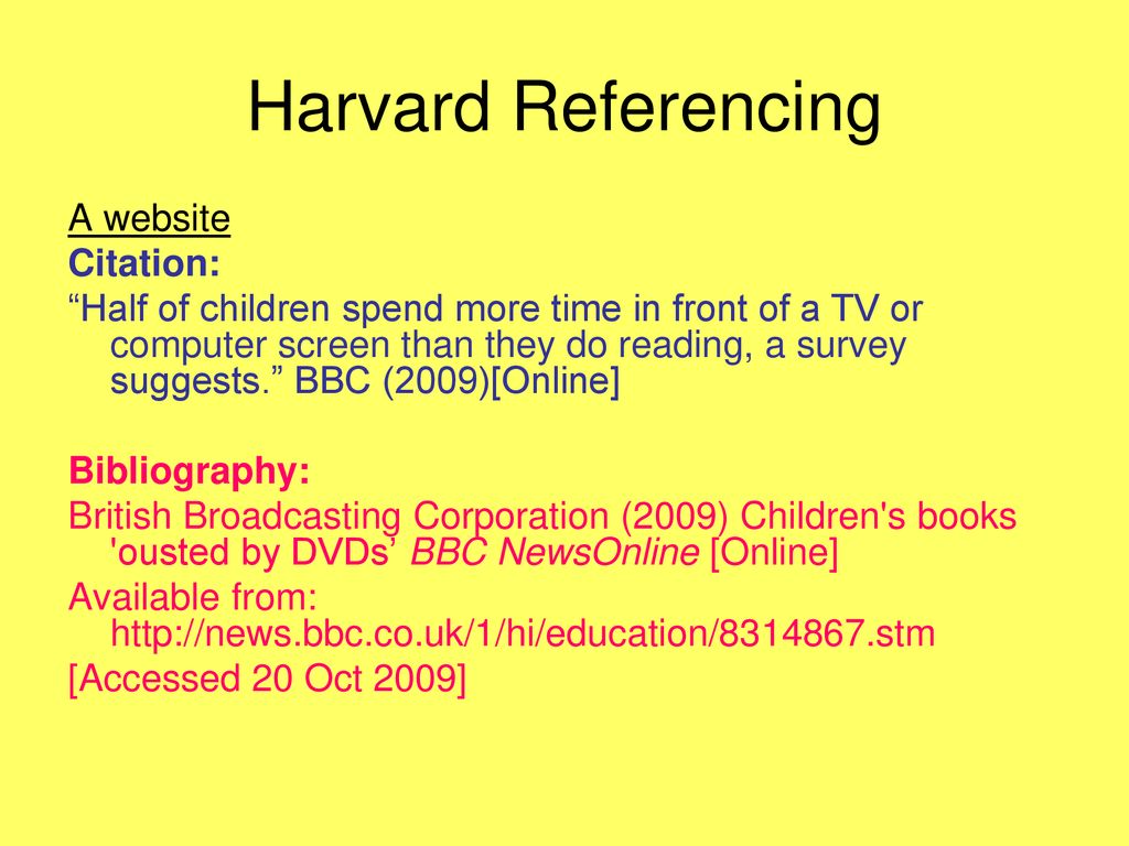 Harvard how to clearance cite a website